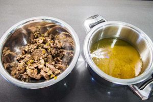 rabo de toro desmigado glaseado con rosti de patata | carnes